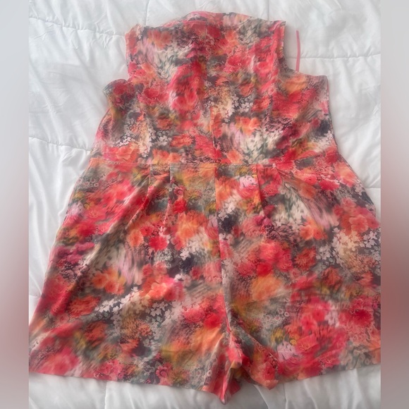 ATHLETA Women's Plus Size 1X Floral Combinaison Short Marlow Stretch Romper - Picture 3 of 5